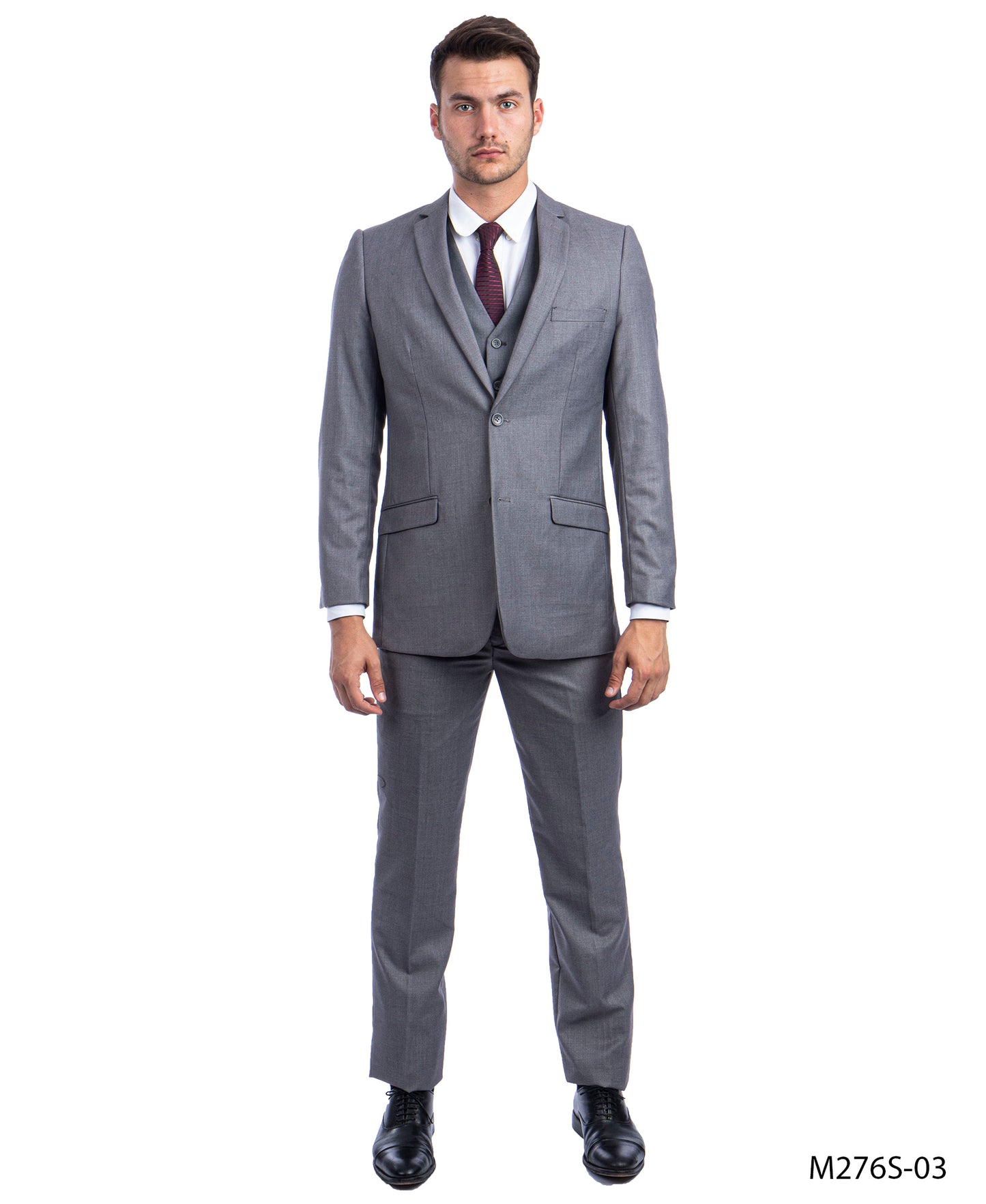 Mid Gray Suits 2 PC, Slim Fit