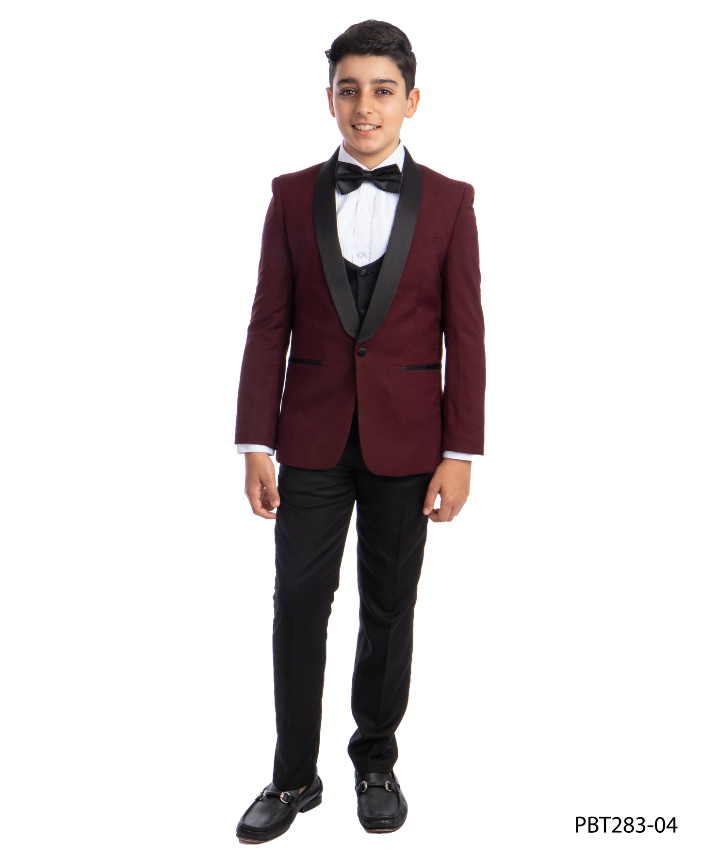 Perry Ellis Boys Tuxedo Burgundy Shawl Collar Tuxedos For Boys