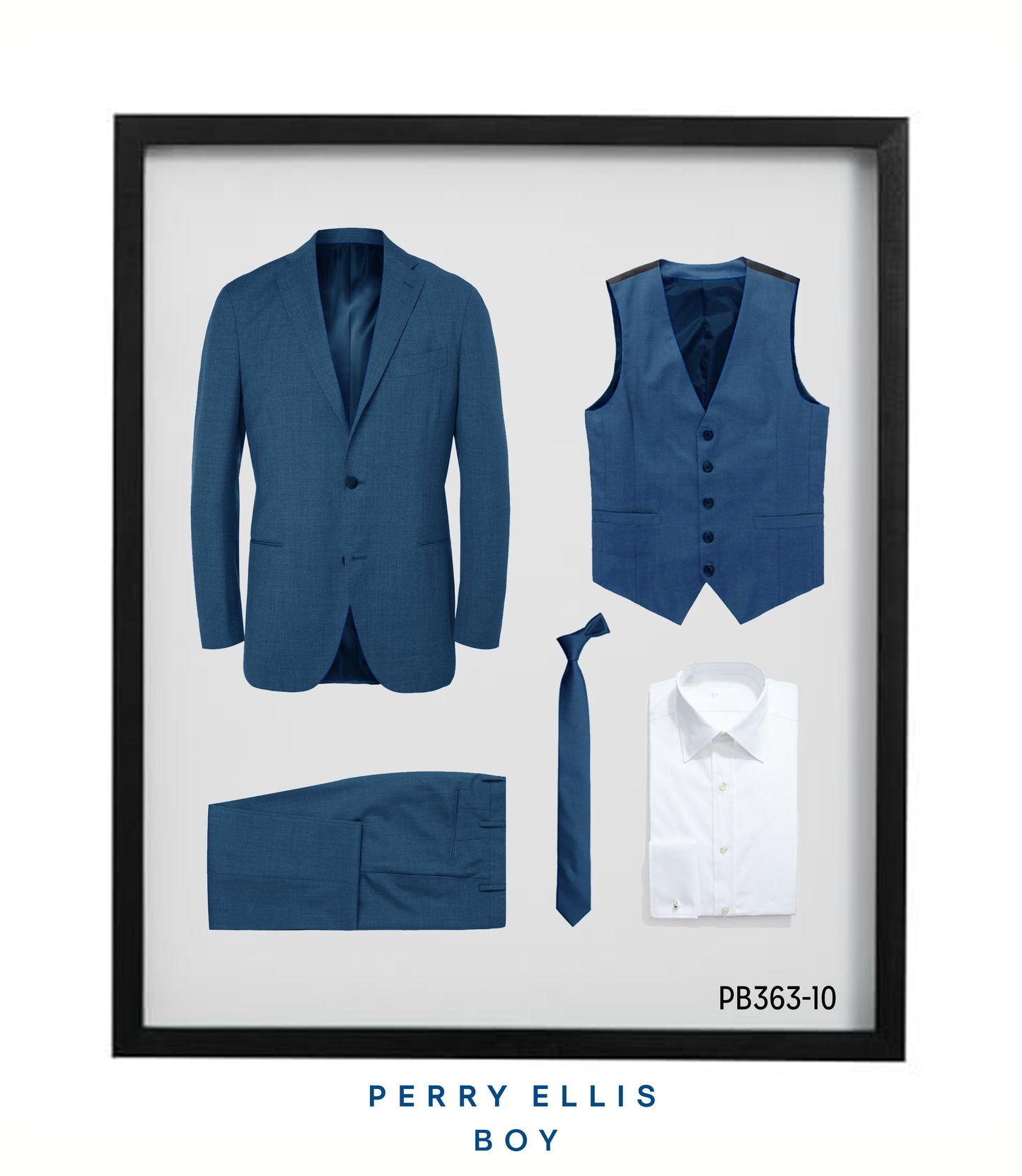 Perry Ellis Boys Suit Solid Indigo Blue