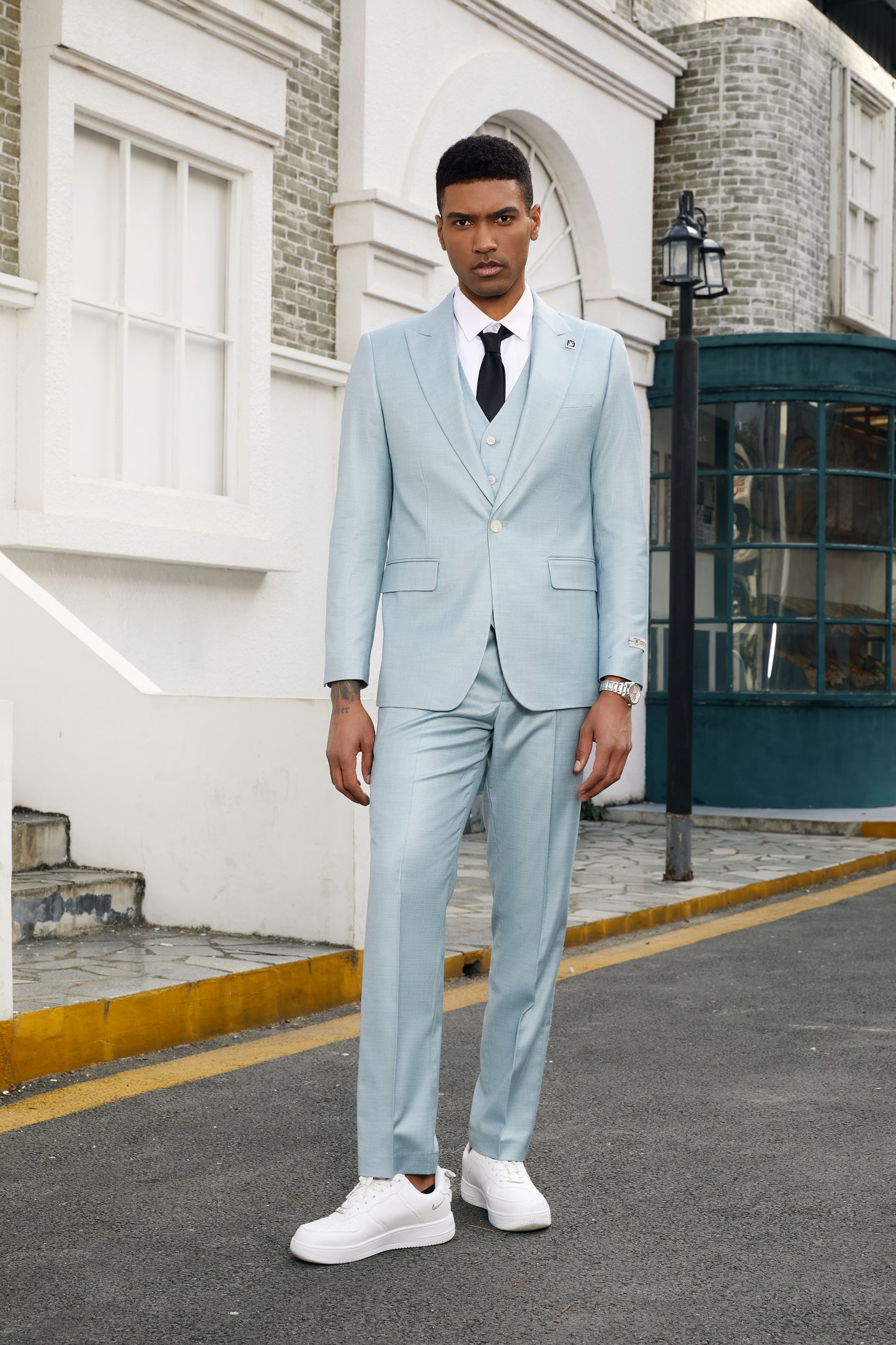 Teal Solid 3 PC Stacy Adams Suit
